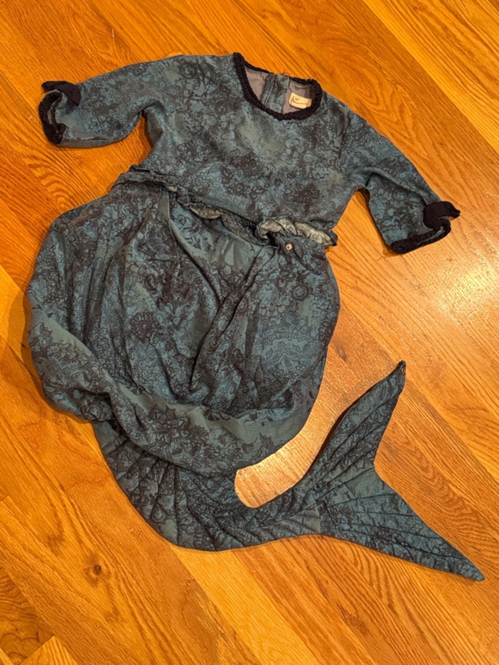 H&M Teal and Black Paisley Mermaid Costume Dress